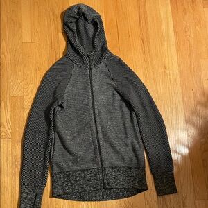 Ivivva Black and Gray Zip-Up Sweater